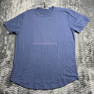 Buck Mason Midnight Slub Curved Hem Tee Men Size S Navy